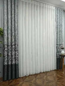 Lens Akıllı Dikey Tül Perde Antik-53- Çok Renkli 2