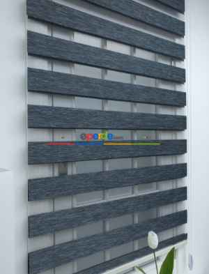 1. Kalite Füme Gri Bambu Zebra Perde