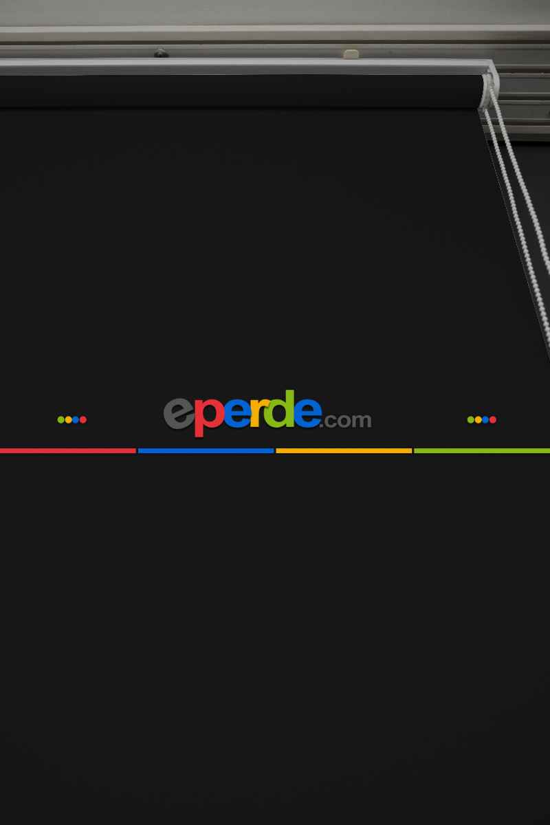 Siyah Renk Lazer Kesim Mat Stor Perde (ister Düz - İster Lazer Kesimli Satın Alın)