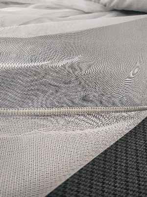 Oturma Odası - Modern Dökümlü Tül Perde - Açık Gri