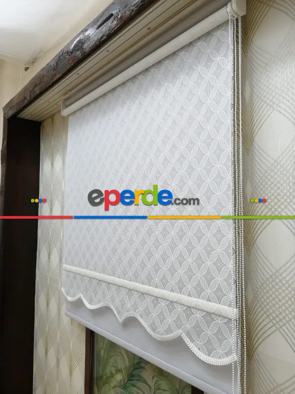 Çifli Sistem Tül Ve Stor Perde Bdz ( 803 )- Beyaz