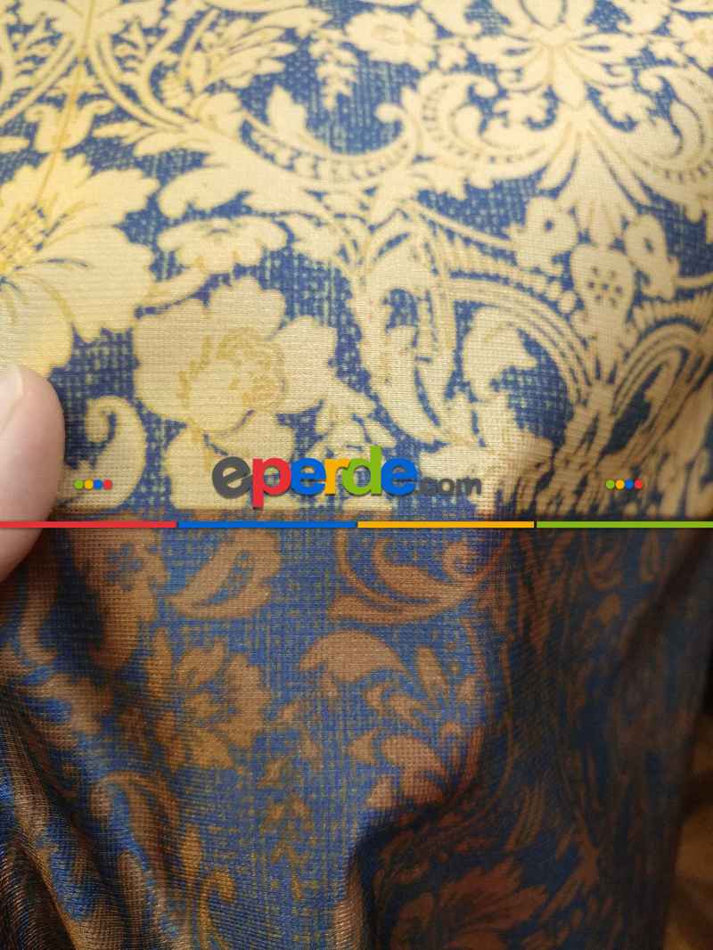 Lens Akıllı Dikey Tül Perde Antik-52- Çok Renkli 2