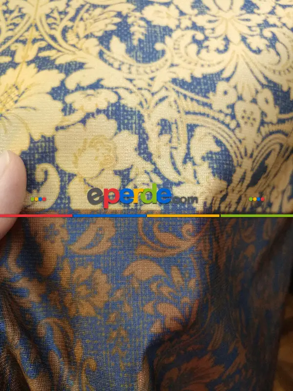 Lens Akıllı Dikey Tül Perde Antik-52- Çok Renkli 2