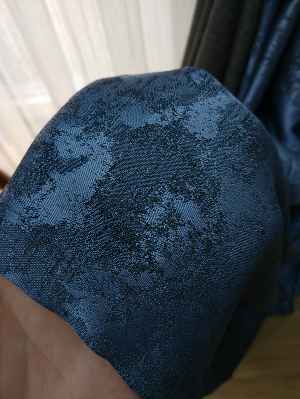 Antrasit Mavi Renk Kombinli Desenli Fon Perde- Mavi-antrasit