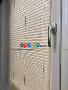 Mutfak - Plisel Perde, Kahverengi Diamond Seri Cam Balkon Perdesi 1. Kalite Matkapsız Montaj Yaylı Sistem