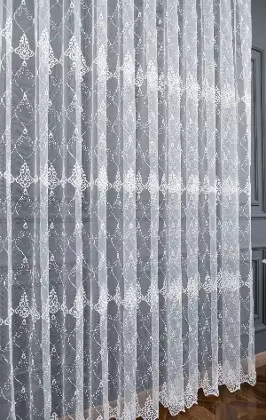 Salon Tül - Brode Selçuklu Desen İşleme Nakış Tasarım Tül Perde