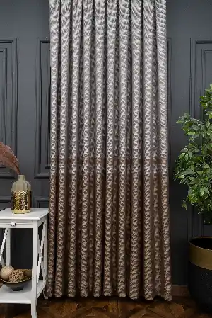 Outlet Dökümlü Jakarlı Modern Desen Fon Perde 1.kalite 100 Cm X 256 Cm 100cm X 256cm 