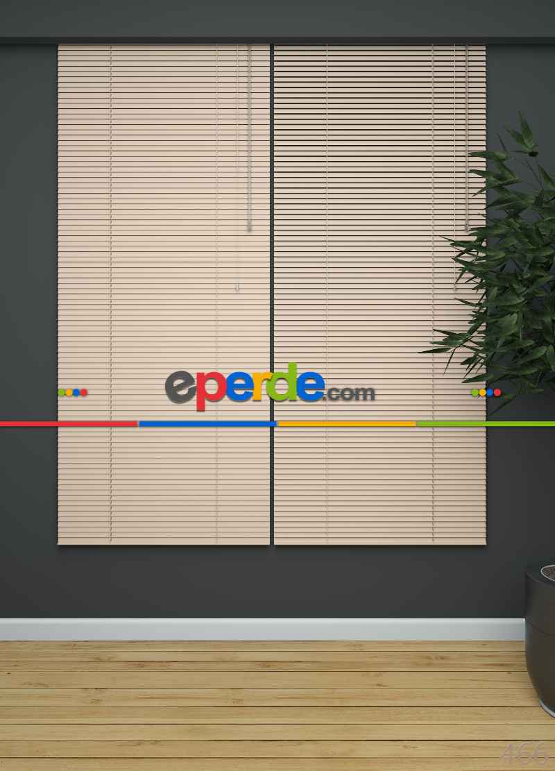 Mutfak - 1. Kalite Açık Yavruağzı - Alüminyum Jaluzi Perde - 25mm Kalınlığında