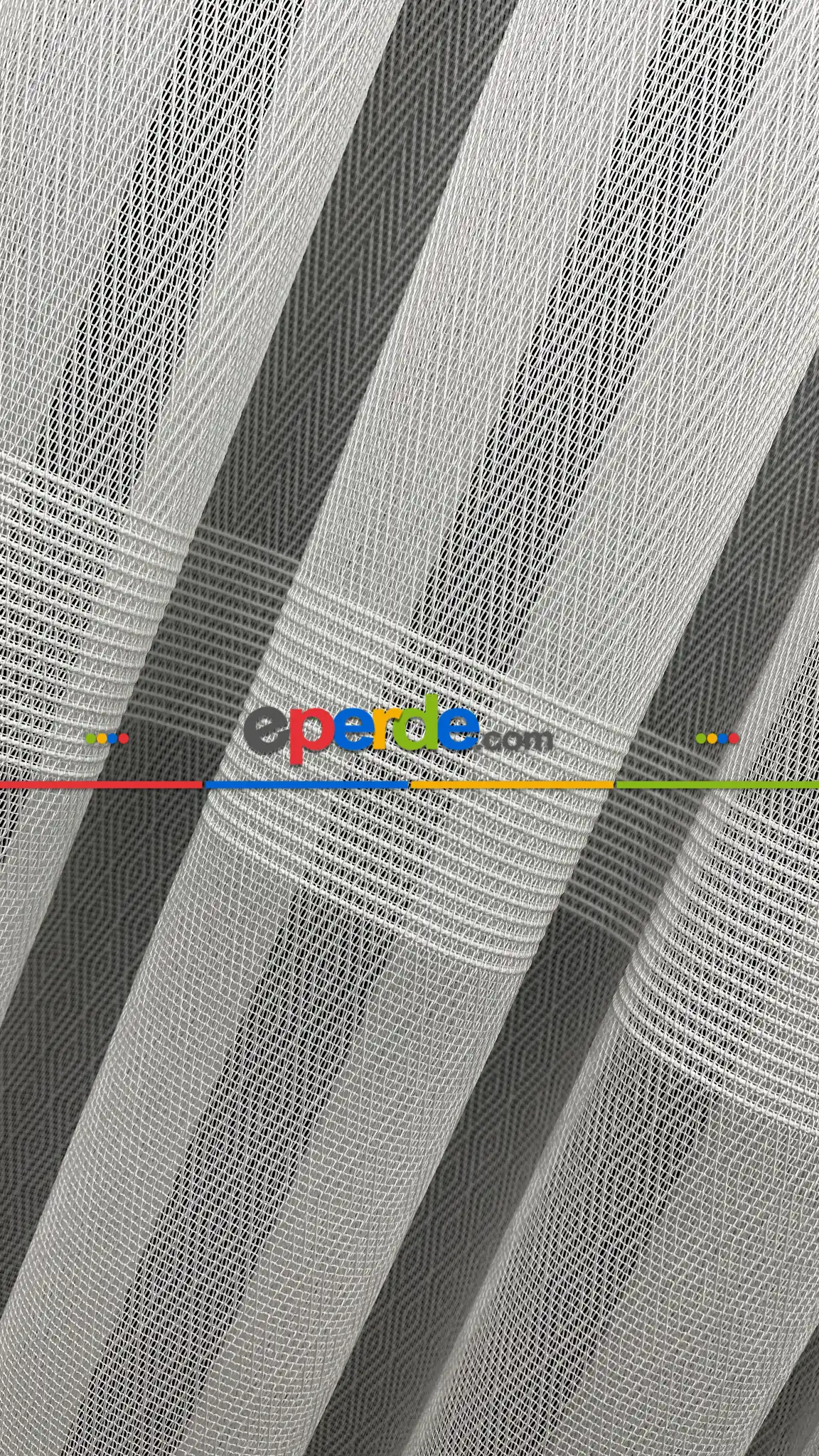 Premium Kalite Trend Perde Modelleri 2025 -çavuş Desen Enine Kumaş Bantlı Dokuma Tül Perde 04