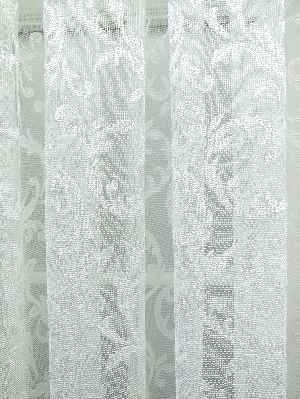 Şal Desenli Tül Perde Ve Kruvaze Model Perde - Ekru