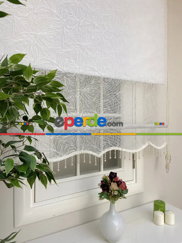 Oturma Odası - Yeni Sezon !! Çiftli Sistem Tül Stor Perde Ve Stor Perde- Ekru