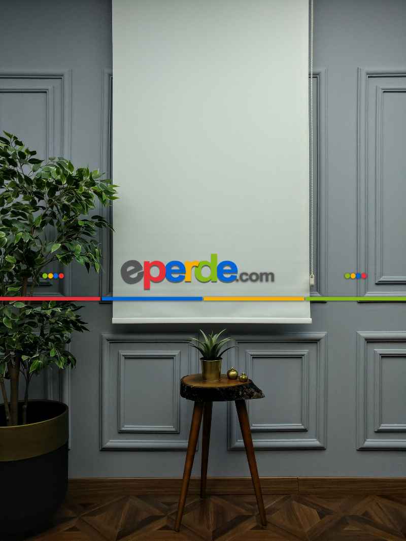 Mutfak Stor - 2021 Sezonu - Saten Blackout Stor - Karartma Stor - Işık Geçirmez Stor- Ekru