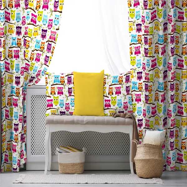 Çocuk Odası - Çocuk Odası Fon Perde Evim K-127 Kumaşı Kalındır Duck Bezi Değildir