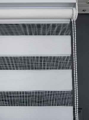 Mutfak Zebra - Ekru Renk Düz Zebra, Mekanize Perde