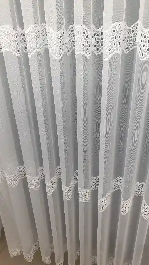 Taç Bohre Exculusive Damask Salon Tül Ütü İstemez Perde