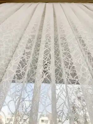 Fransız Dantel Örme Tül Perde, Desenli Ütü İstemeyen Tül