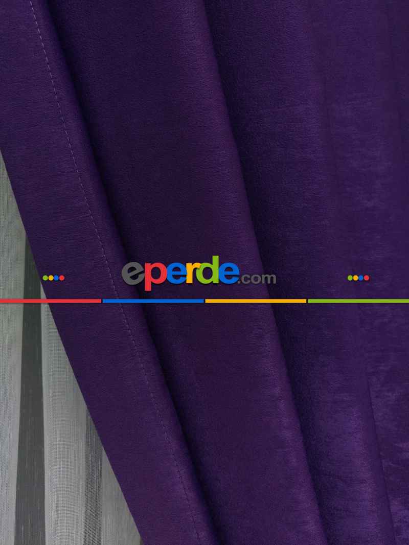 Soft Mor Fon Perde (180)- Mor