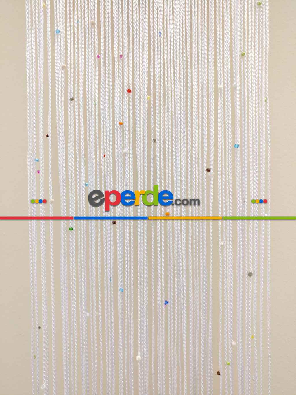 Boncuklu İp Perde- Çok Renkli