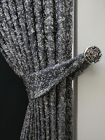 Patine Desenli Bordo Krem Desenli Jakar Fon Perde - Bordo Gri Füme Antrasit