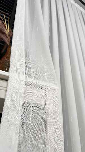 Düz Sade Tül, Sade Hafif Çizgili Tül Perde, Modern Ütü İstemez Kırışmaz Tül Perde, Havana