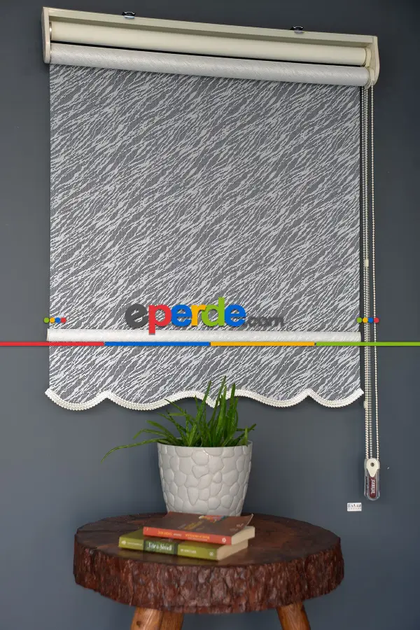 Halim Perdesan Dacuz-200 Beyaz Renk Etekli Veya Eteksiz Çift Mekanizmalı Tül Stor Perde