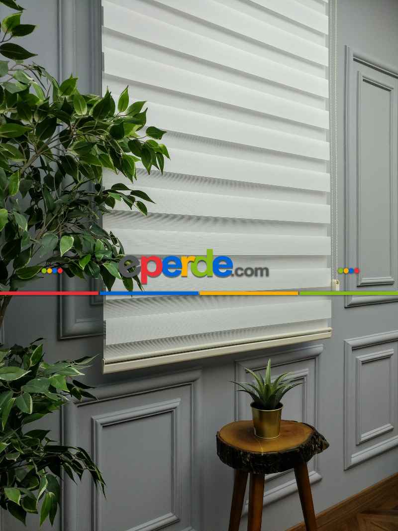 2025 Sezonu - Zebra Perde - Bambu Zebra Perde- Krem