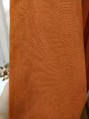 Kiremit Rengi Düz Fon Perde 180cm En- Kiremit Rengi