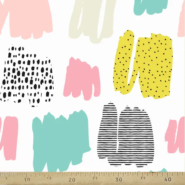 Suluboya Desenli Fon Perde Evm996-1 Kumaşı Kalındır Duck Bezi Değildir- Siyah-Sarı-Beyaz-Pembe