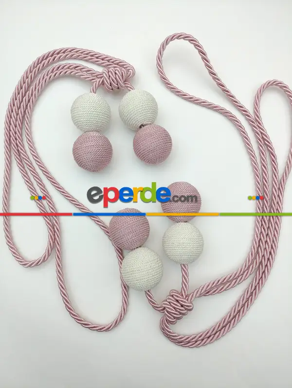 Fon Bağı Braçol Pudra Pembe Toplu Yeşil- Pembe