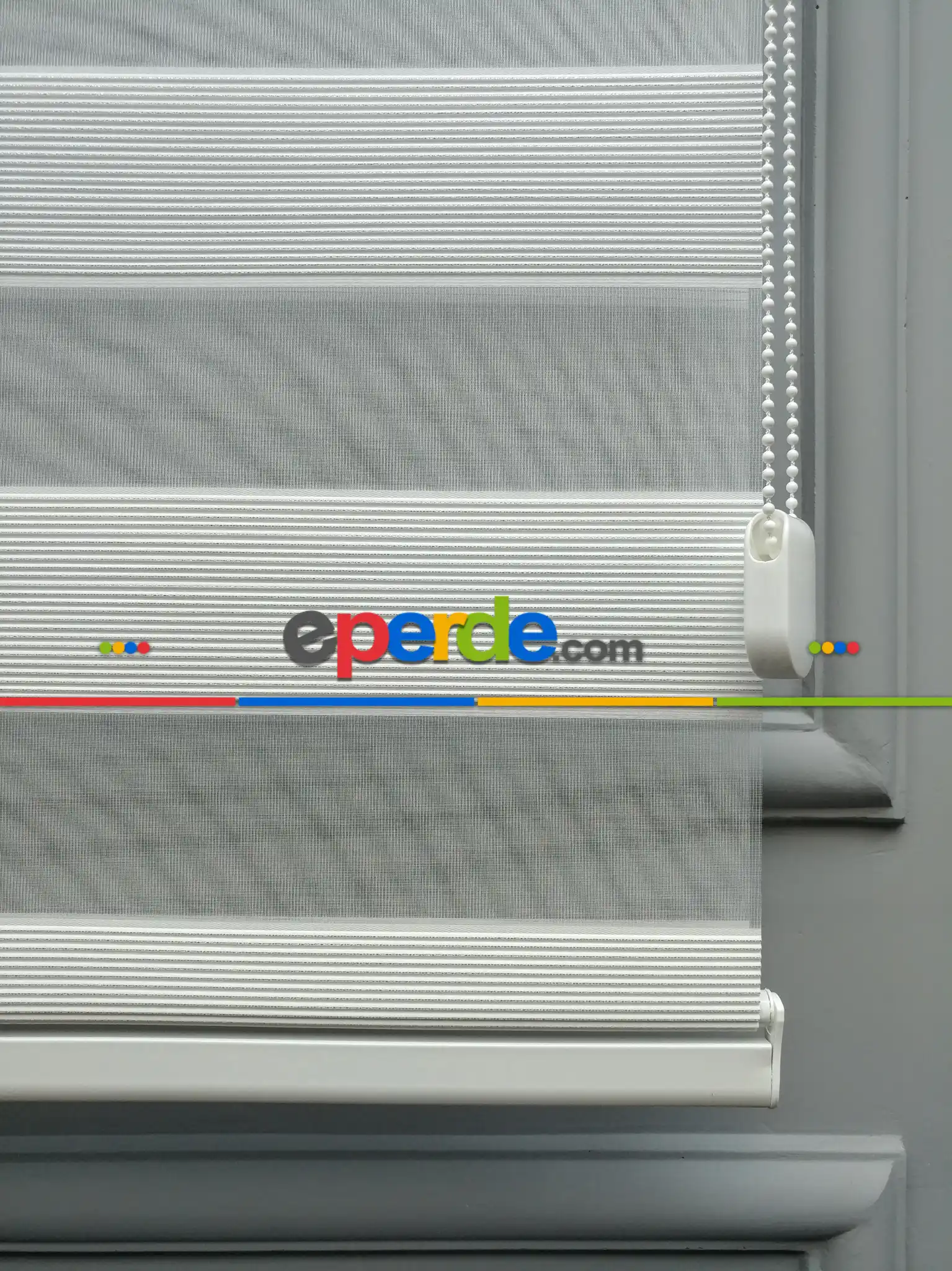 2025 Sezonu - Zebra Perde - Micro Plise (pileli) Zebra Perde- Beyaz