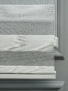 2025 Sezonu - Zebra Perde - Micro Plise (pileli) Zebra Perde- Beyaz