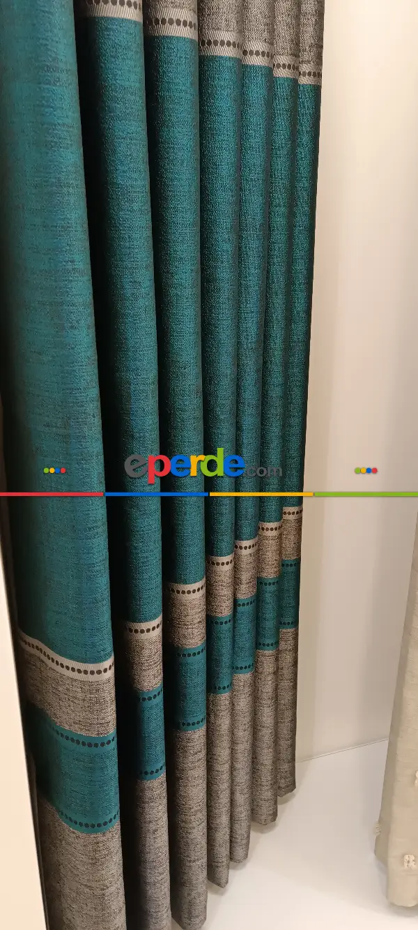 Modern Desenli Fon Perde 50cm X 1cm 