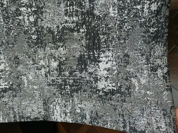 Patinedesenli Gri Jakar Fon Perde (180)- Gri-füme-antrasit