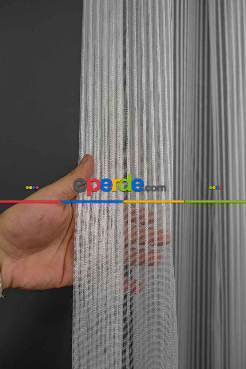 Thor Çizgili Kalın Burgu Tül Perde