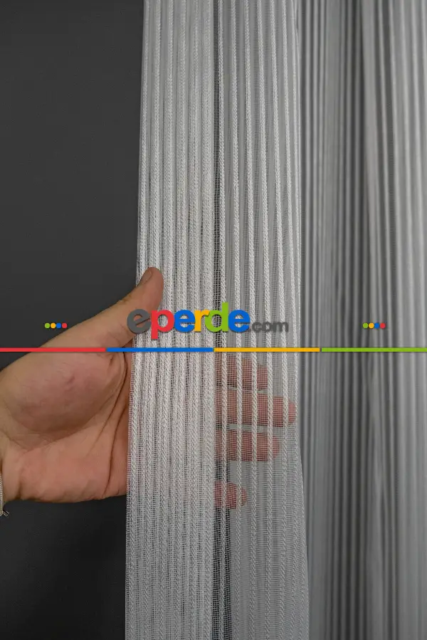 Thor Çizgili Kalın Burgu Tül Perde