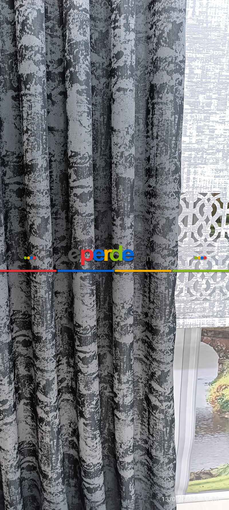 Yatak Odası - 2023 Elit Modern Damask Desenli Fosforlu İplik Dokuma Fon Perde - 3