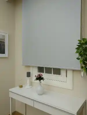Gri Stor Perde Pastel Simli Serisi (pvc Kaplama) Kalın Dokulu- Gri Simli