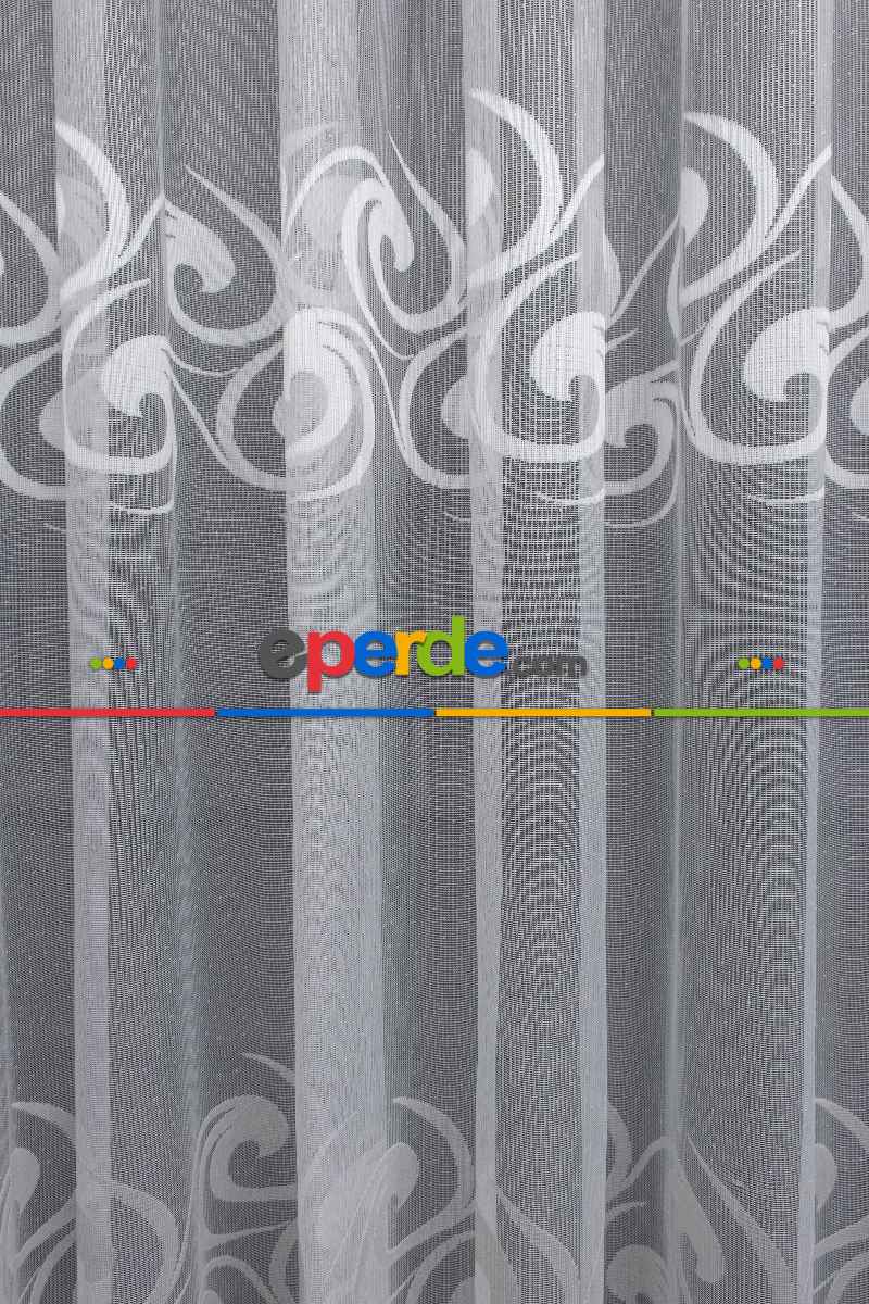 Oturma Odası - Ft Serisi Vakko Desen Tül Perde- Ekru