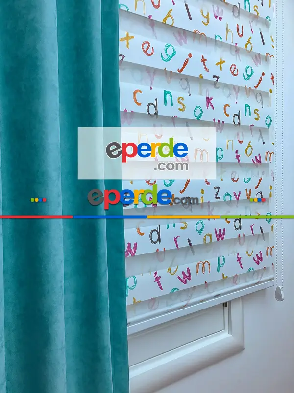 Zebra Perde- Dijital Alfabe Baskılı Zebra Perde- Diğer