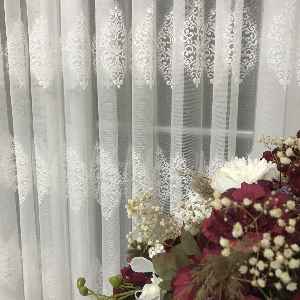 Tac Evrean00765 Damask Ütü İstemez Dökümlü Tül- Ekru