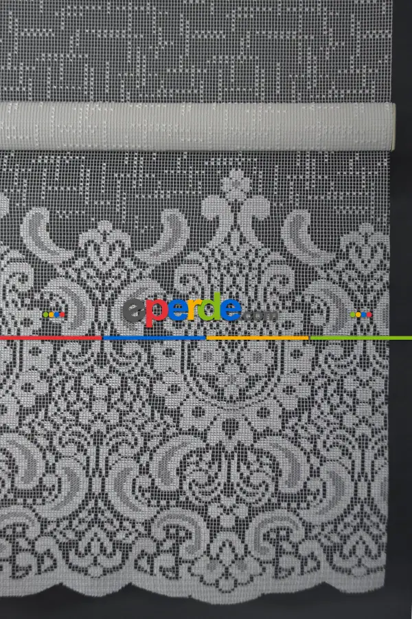 Halim Perdesan Rac-16 Beyaz Renk Kendinden Dilimli Çift Mekanizmalı Tül Stor Perde