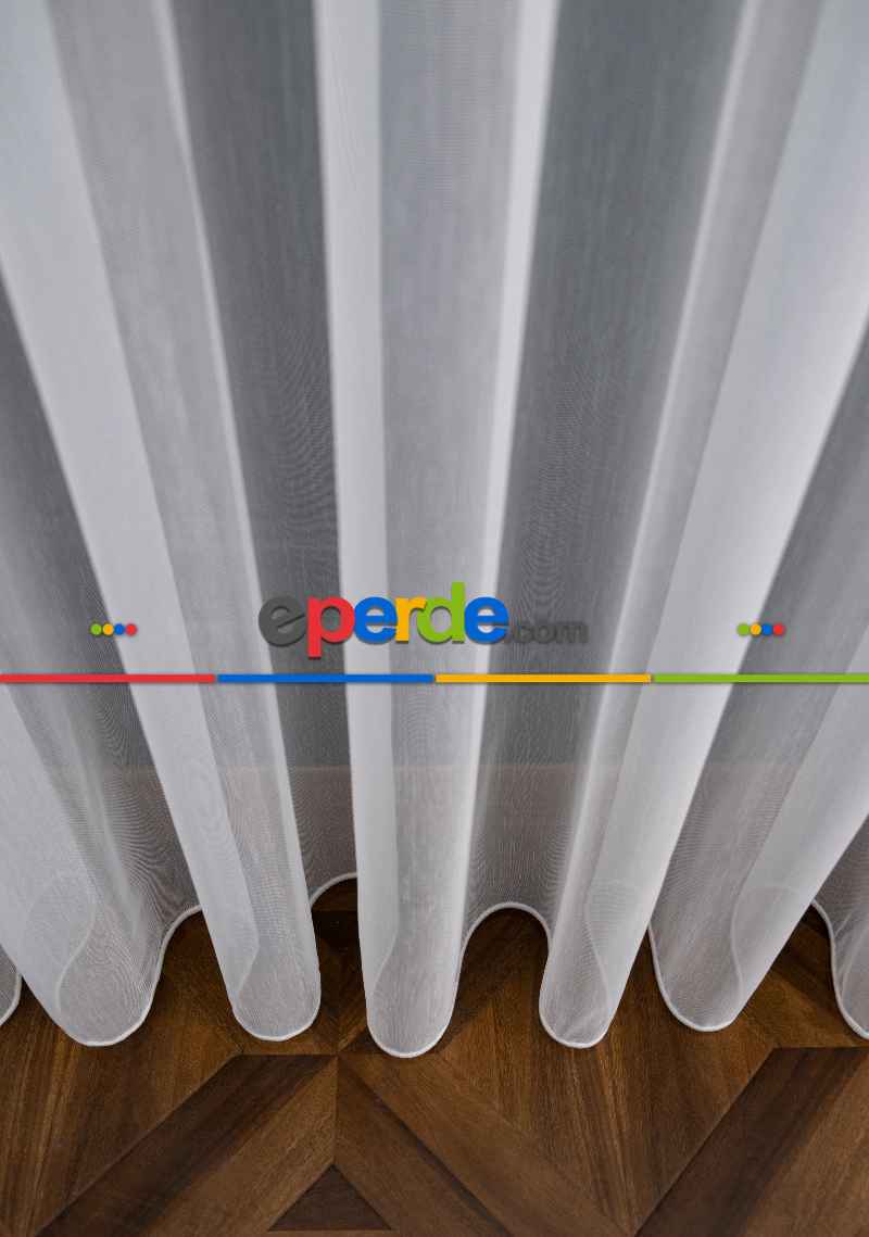 Gri Renk Monaliza Dökümlü Ütü İstemeyen Tül - İtinalı Dikiş Garantisi - Kurşunlu Tül - S Pile