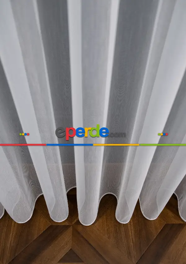 Gri Renk Monaliza Dökümlü Ütü İstemeyen Tül - İtinalı Dikiş Garantisi - Kurşunlu Tül - S Pile