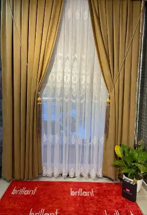 Göbek Desenli Kort Ağır Gramajlı Ütü İstemeyen En Çok Tercih Edilen Lüxs Tül Perde