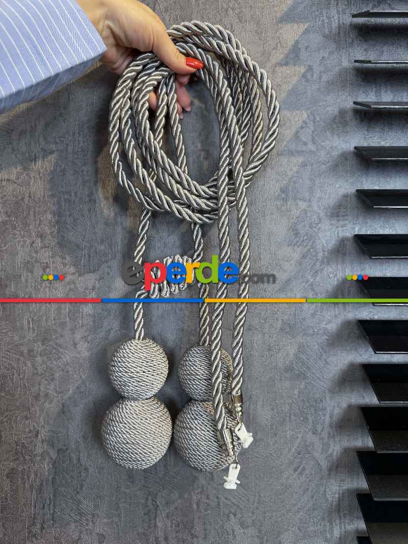 Gri Braçol Perde Bağı