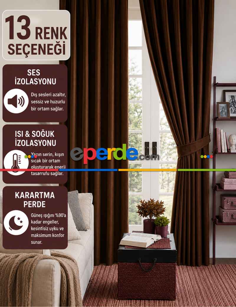 Salon - Camel Blackout Karartma Perde
