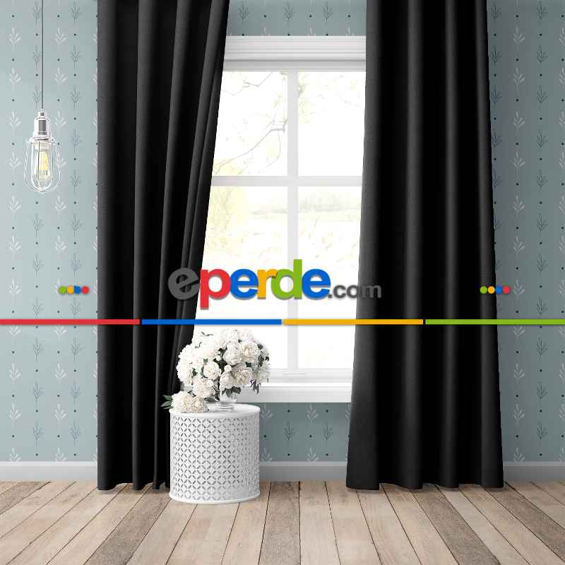 Blackout Karartma Tek Kanat Fon Perde Siyah