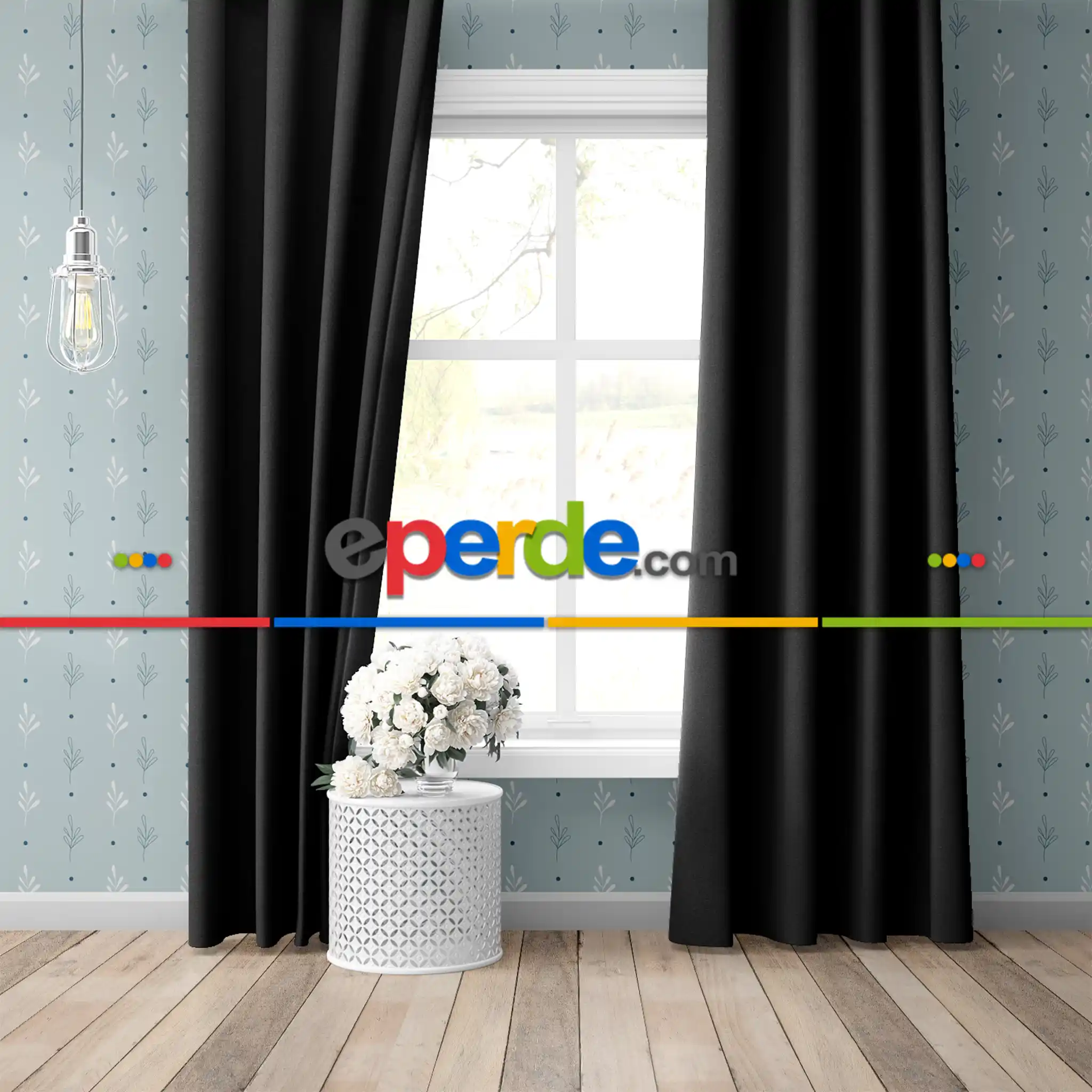 Blackout Karartma Tek Kanat Fon Perde Siyah