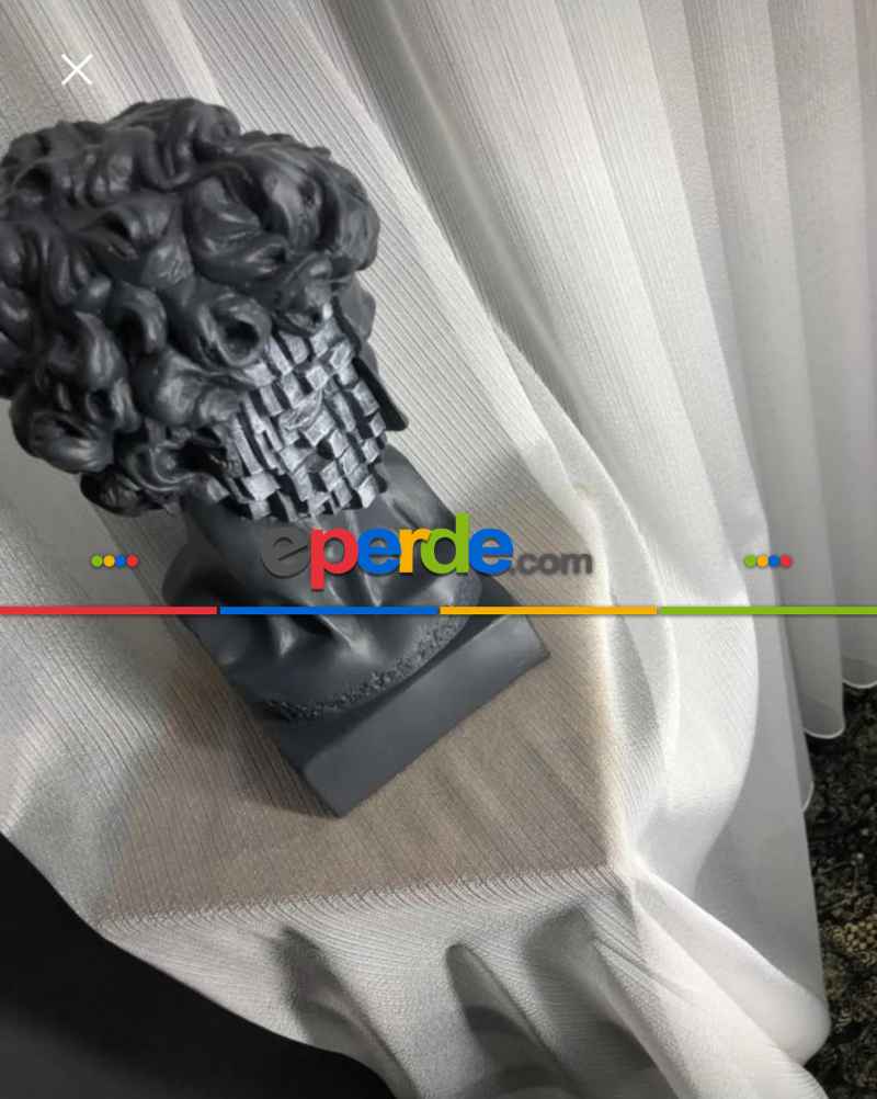 Yatak Odası - Brillant Düz İpek Pırlanta Lüx Tül Perde