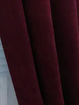 Bordo - Düz Fon Perde- Bordo
